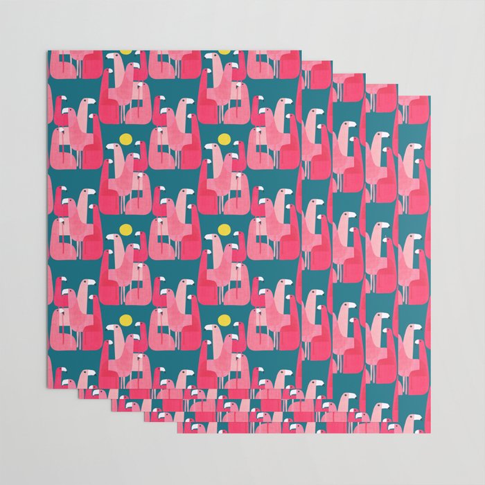 Pink flamingoes Wrapping Paper Gallery Image 3