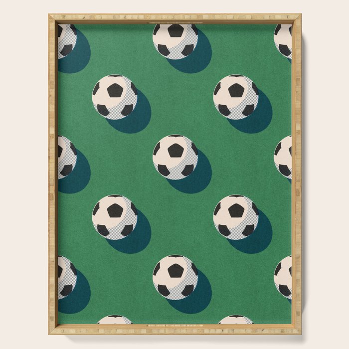 BALLS Football - pattern Serving Tray Gallery Image 1