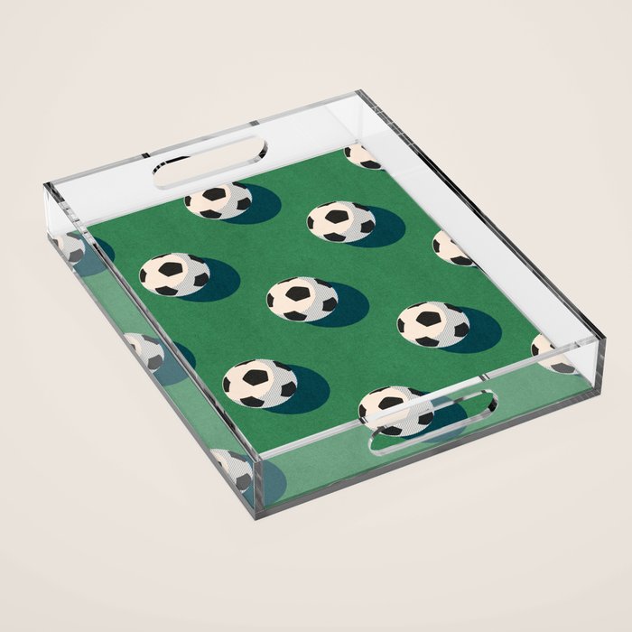 BALLS Football - pattern Acrylic Tray Gallery Image 1
