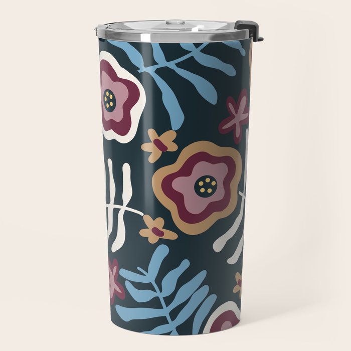 Artistic Floral Fantasy Travel Mug Gallery Image 2