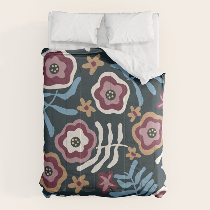 Artistic Floral Fantasy Comforter Gallery Image 1