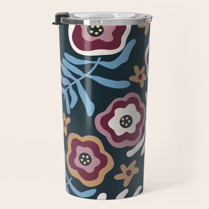 Artistic Floral Fantasy Travel Mug Gallery Image 3