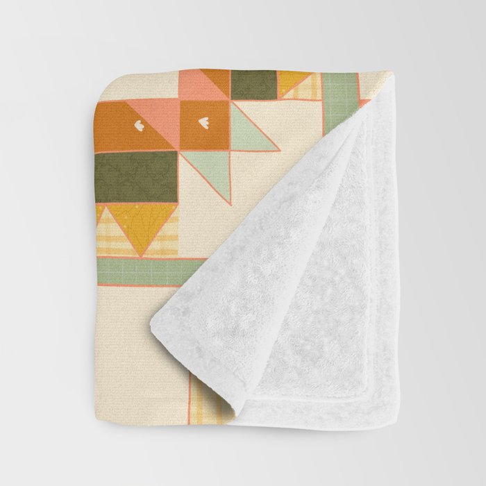 Vintage Quilt Square Throw Blanket Gallery Image 3