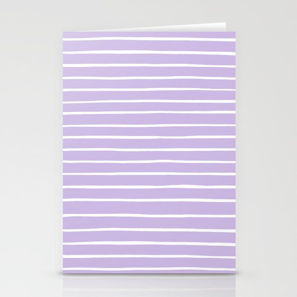 Stripes Lavender Stationery Card Gallery Image 1