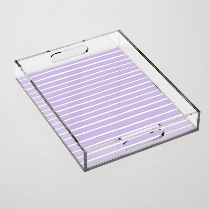 Stripes Lavender Acrylic Tray Gallery Image 1