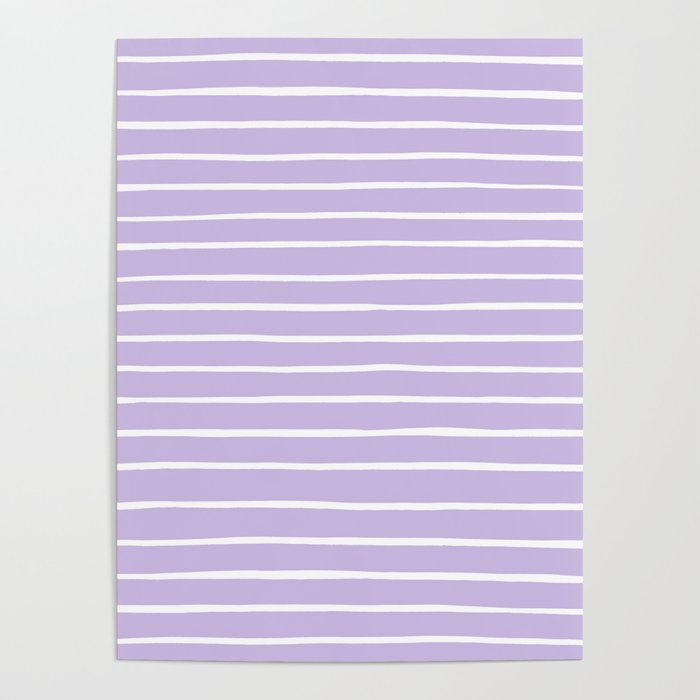 Stripes Lavender Poster Gallery Image 1