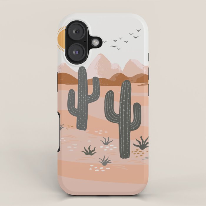 Cacti Desert Landscape iPhone Case Gallery Image 1