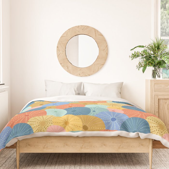 Coloful Sea Urchins 2 Duvet Cover Gallery Image 3