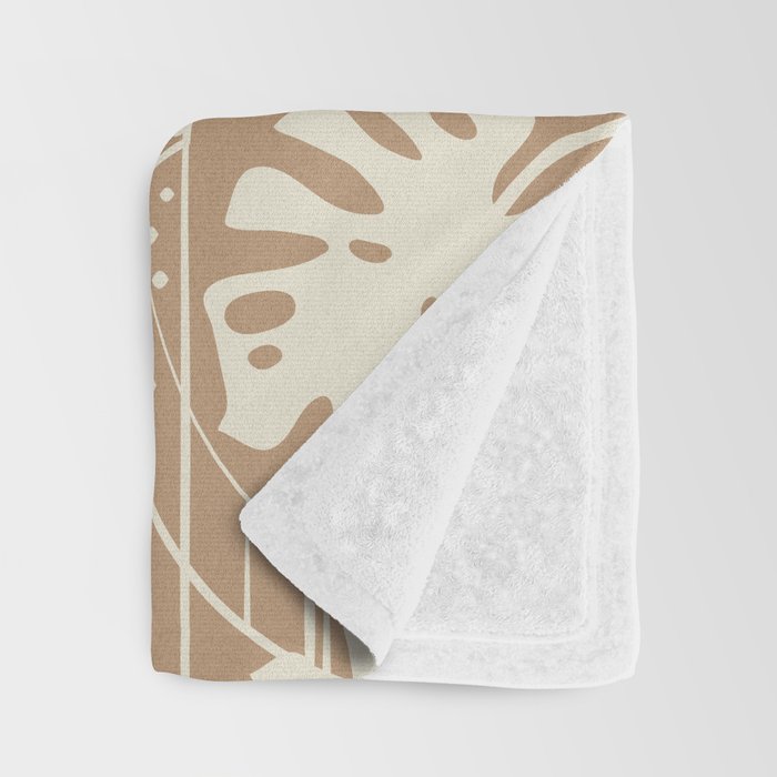 Cheetahs Monstera 1 Throw Blanket Gallery Image 3