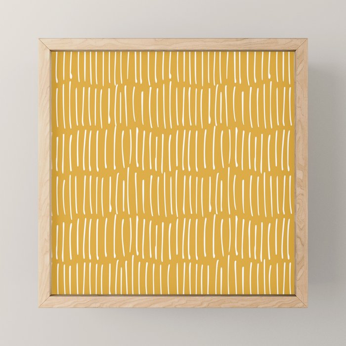 Yellow Abstract Line Art Mini Art Print Gallery Image 1