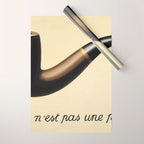 The Treachery of Images (This is not a pipe) by Rene Magritte Wrapping Paper Gallery Image 1