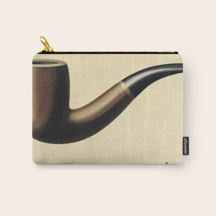 The Treachery of Images (This is not a pipe) by Rene Magritte Carry All Pouch Gallery Image 1