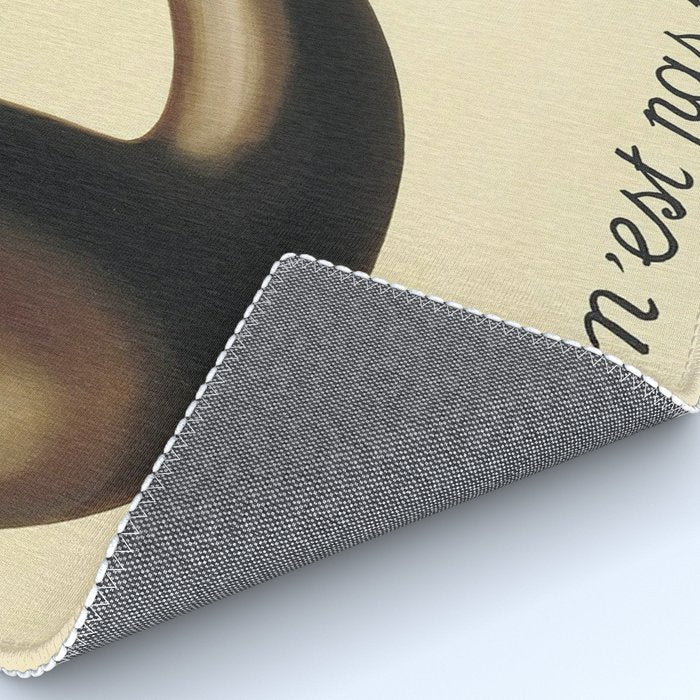 The Treachery of Images (This is not a pipe) by Rene Magritte Rug Gallery Image 4