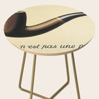 The Treachery of Images (This is not a pipe) by Rene Magritte Side Table Gallery Image 2