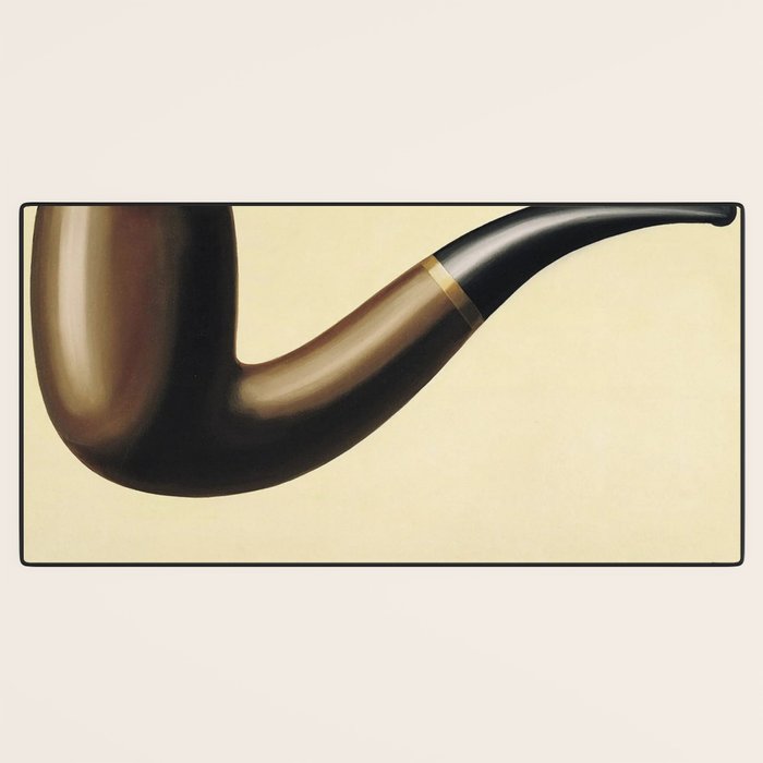 The Treachery of Images (This is not a pipe) by Rene Magritte Desk Mat Gallery Image 3