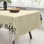 The Treachery of Images (This is not a pipe) by Rene Magritte Tablecloth Gallery Image 3