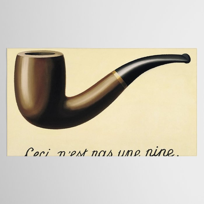The Treachery of Images (This is not a pipe) by Rene Magritte Tablecloth Gallery Image 2