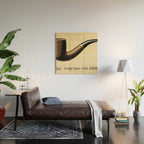The Treachery of Images (This is not a pipe) by Rene Magritte Wood Wall Art Gallery Image 2