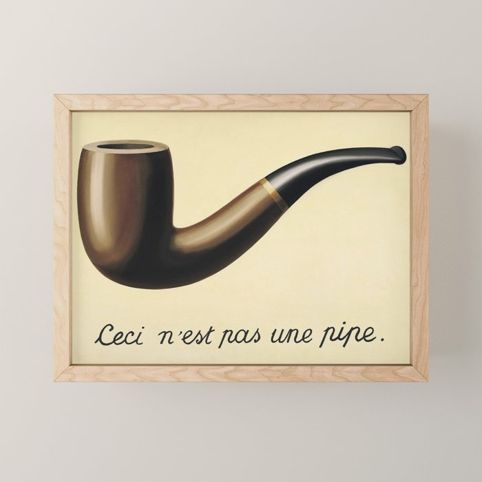 The Treachery of Images (This is not a pipe) by Rene Magritte Mini Art Print Gallery Image 1