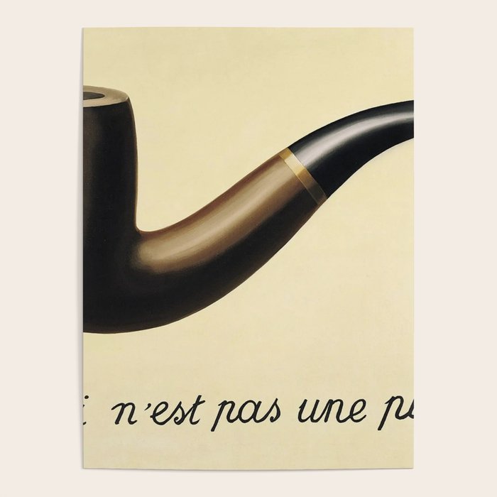 The Treachery of Images (This is not a pipe) by Rene Magritte Poster Gallery Image 1