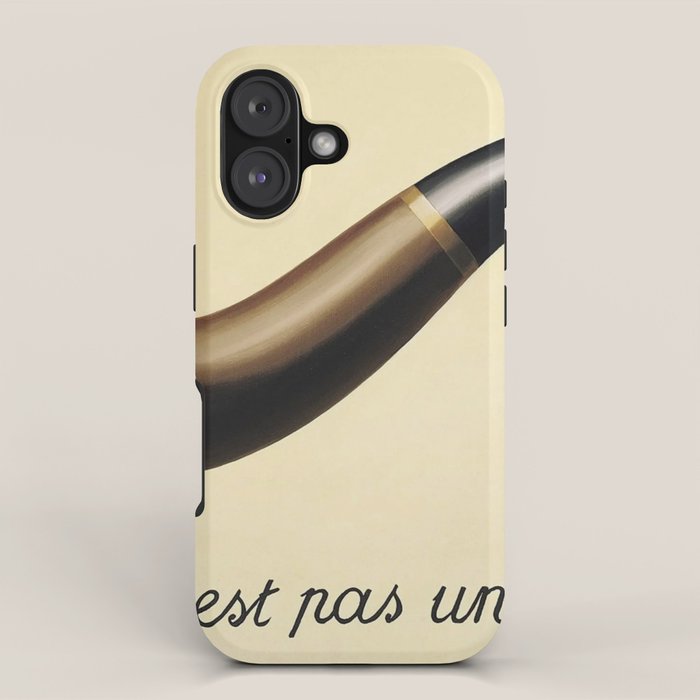The Treachery of Images (This is not a pipe) by Rene Magritte iPhone Case Gallery Image 1
