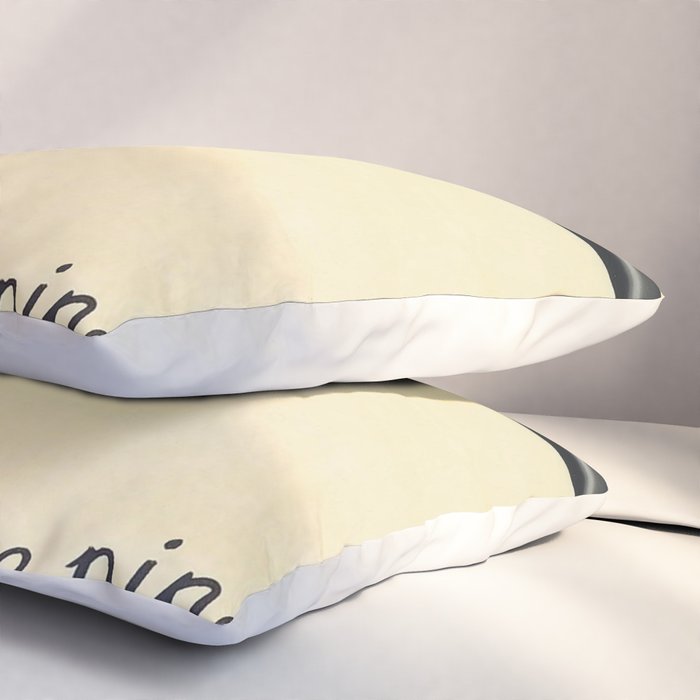 The Treachery of Images (This is not a pipe) by Rene Magritte Pillow Sham Gallery Image 3
