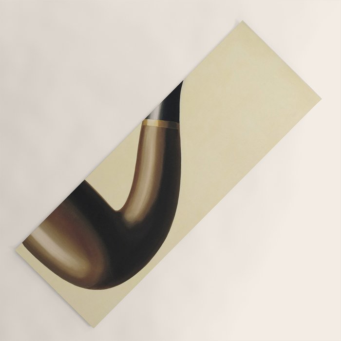 The Treachery of Images (This is not a pipe) by Rene Magritte Yoga Mat