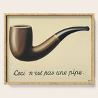 The Treachery of Images (This is not a pipe) by Rene Magritte Serving Tray Gallery Image 1