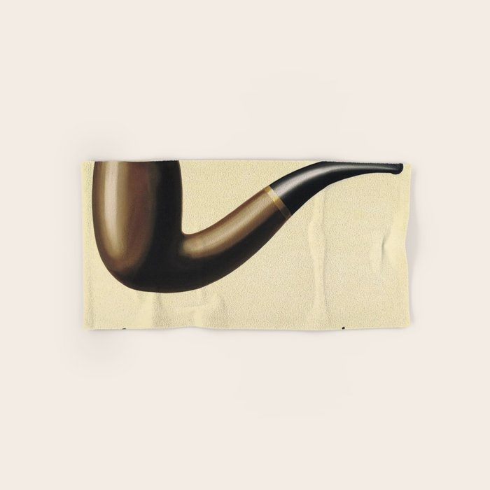 The Treachery of Images (This is not a pipe) by Rene Magritte Bath Towel Gallery Image 1