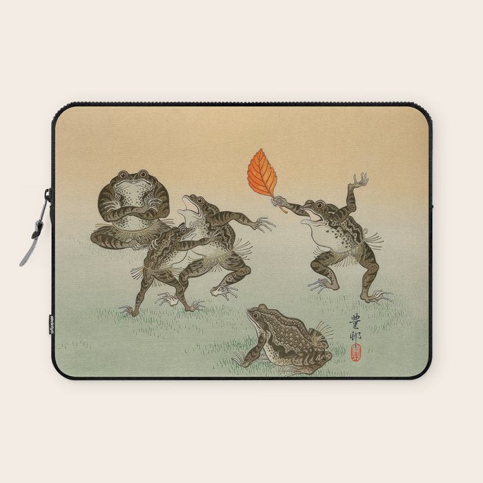 Frog Sumo - Ohara Koson Laptop Sleeve Gallery Image 1