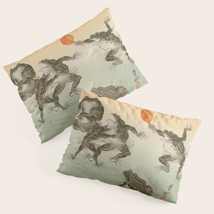 Frog Sumo - Ohara Koson Pillow Sham Gallery Image 3