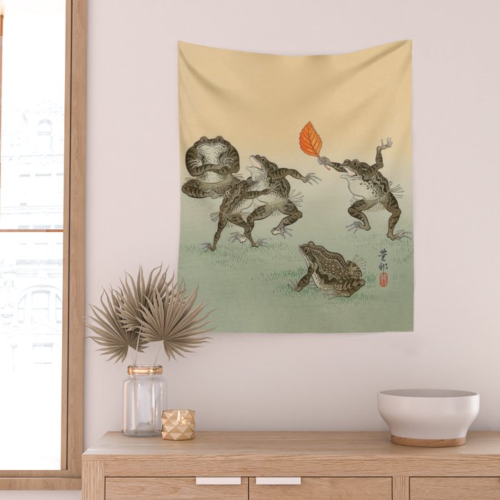 Frog Sumo - Ohara Koson Wall Tapestry Gallery Image 2