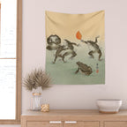 Frog Sumo - Ohara Koson Wall Tapestry Gallery Image 2