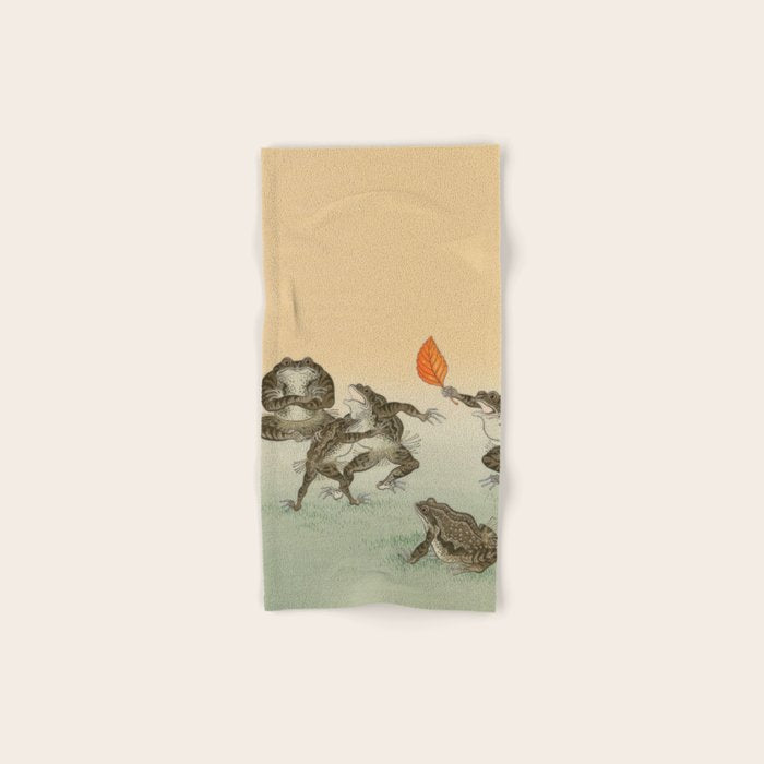 Frog Sumo - Ohara Koson Bath Towel Gallery Image 1
