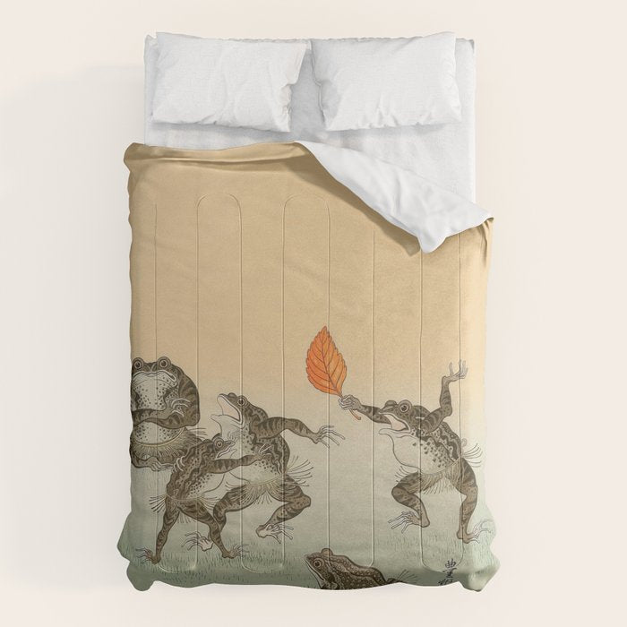 Frog Sumo - Ohara Koson Comforter Gallery Image 1