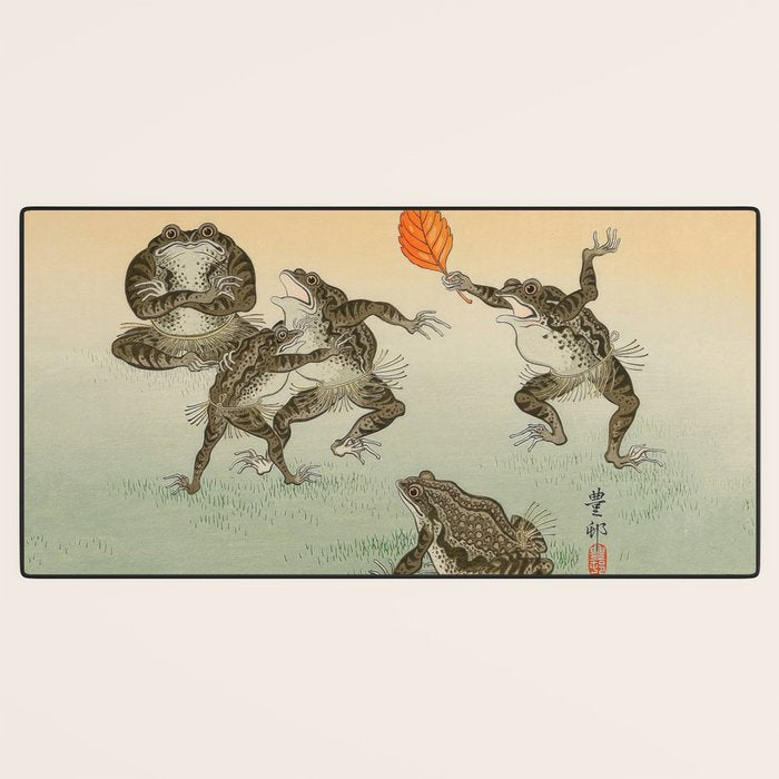 Frog Sumo - Ohara Koson Desk Mat Gallery Image 3