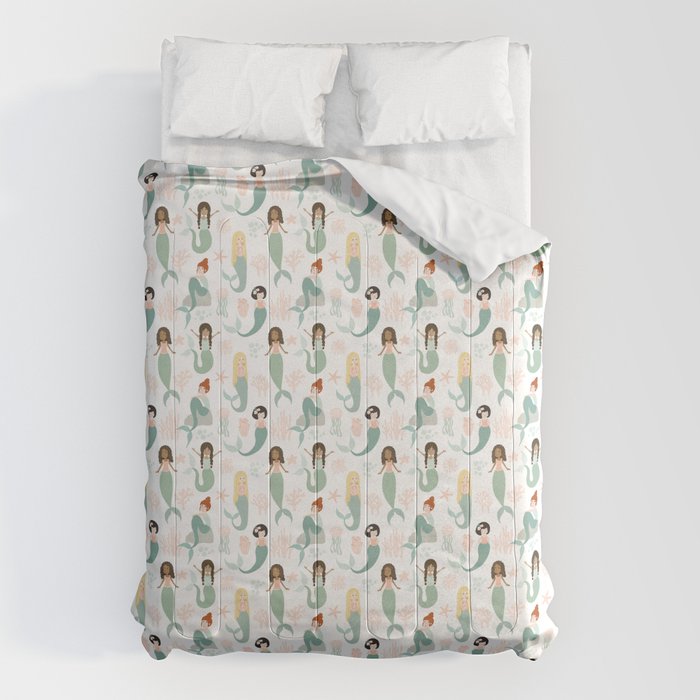 Mermaid Friends, Mermaid Art, Little Mermaids, Mermaid Decor, Nursery Comforter Gallery Image 1
