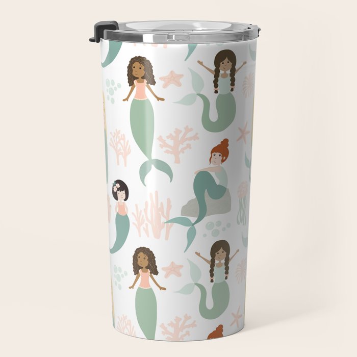 Mermaid Friends, Mermaid Art, Little Mermaids, Mermaid Decor, Nursery Travel Mug Gallery Image 3
