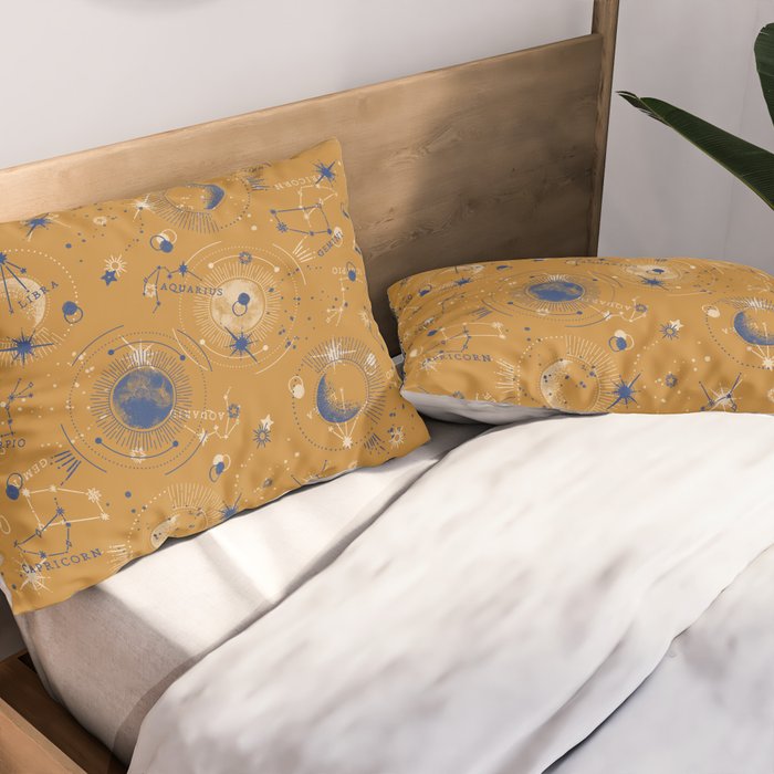 Zodiac abstract YB 1 Pillow Sham Gallery Image 2