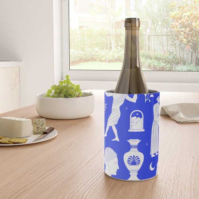 Blue greek statue and classic vintage monument pattern Wine Chiller Gallery Image 4