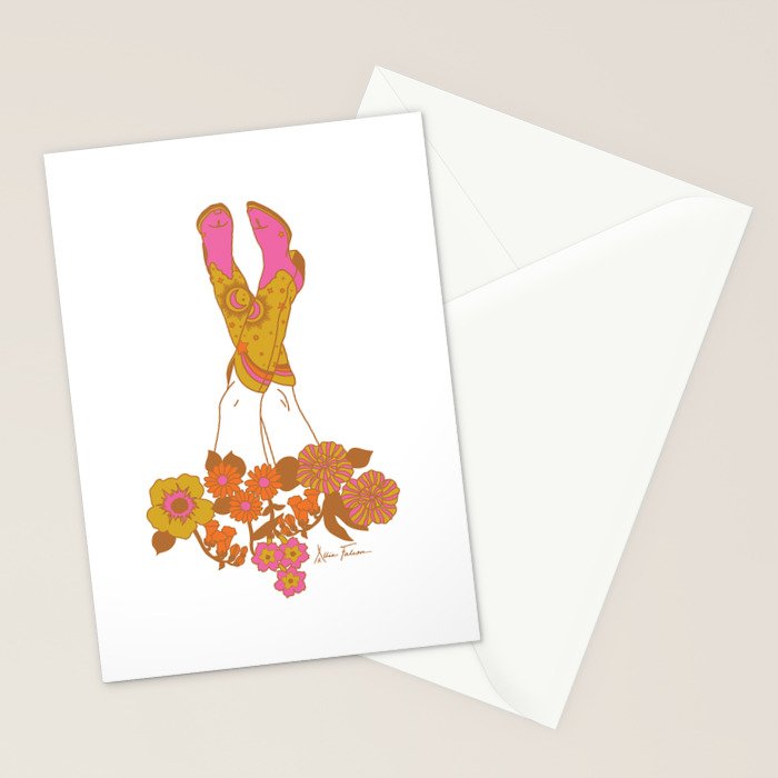 Love Stoned Cowboy Boots Stationery Card Gallery Image 2