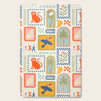 Vintage summer nature patchwork art pattern Cutting Board Gallery Image 1