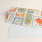 Vintage summer nature patchwork art pattern Wrapping Paper Gallery Image 2