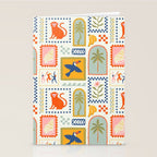 Vintage summer nature patchwork art pattern Stationery Card Gallery Image 2