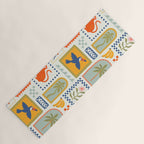 Vintage summer nature patchwork art pattern Yoga Mat Gallery Image 1