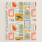 Vintage summer nature patchwork art pattern Jigsaw Puzzle Gallery Image 1