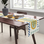 Vintage summer nature patchwork art pattern Table Runner Gallery Image 2