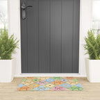 Coquette Ribbon Bows on Colorful Patchwork Welcome Mat Gallery Image 3