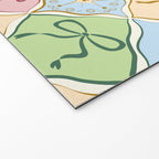 Coquette Ribbon Bows on Colorful Patchwork Welcome Mat Gallery Image 2