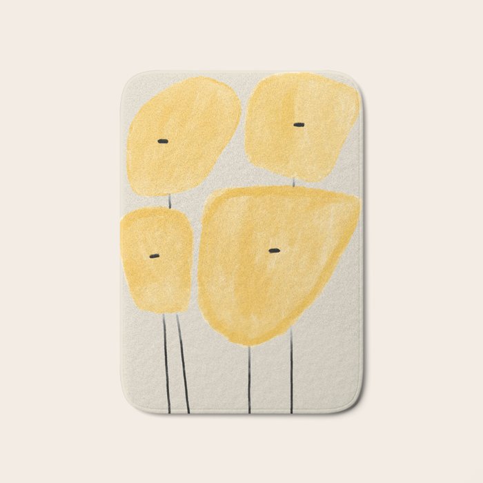 Yellow Flowers  Bath Mat Gallery Image 1